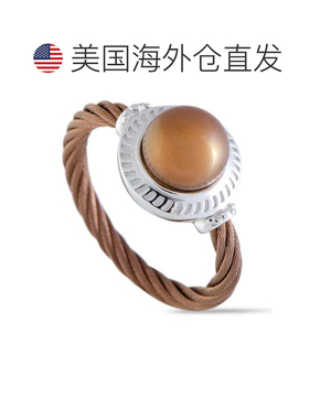 自营Charriol 珍珠不锈钢和青铜 PVD 棕色珍珠圆形电缆环 - 多 美