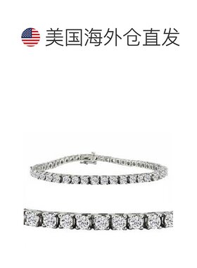 自营 pompeii38 TCW 14k 白金圆形钻石网球手链 - 14k 白金 美国