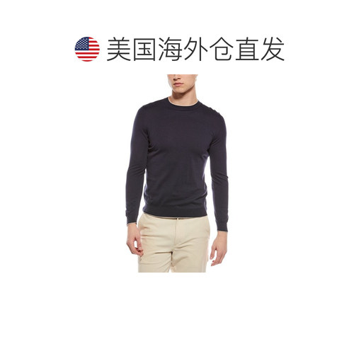 自营Eleventy Long Sleeves Round Neck Sweater - blue 美国奥莱 - 图1