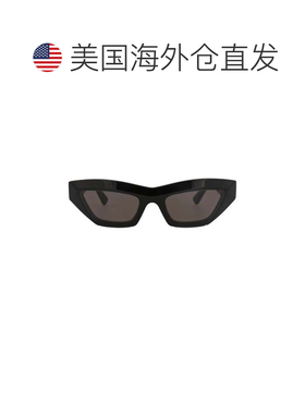 自营bottega veneta猫眼框再生醋酸盐太阳镜-黑色黑色灰色 美国奥