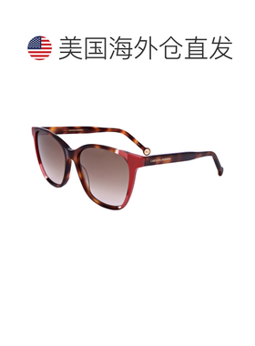 自营Carolina Herrera Women's 57 mm Red Sunglasses - havana r