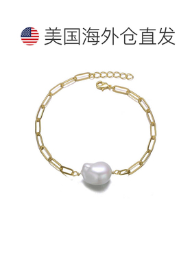 自营geneviveSterling Silver 14k Gold Plated with White Fresh
