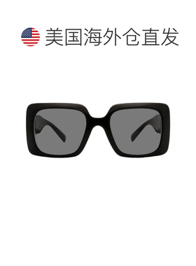 自营Versace Dark Gray Rectangular Ladies Sunglasses VE4405 G
