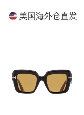 自营Tom Ford Esme Brown Square Ladies Sunglasses FT1157 01E