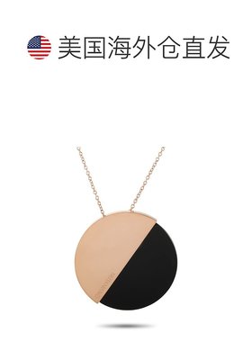 自营 Calvin Klein Spicy 玫瑰金 PVD 镀层不锈钢缟玛瑙大吊坠项