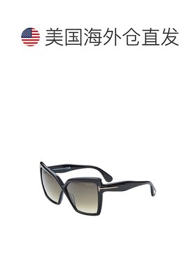 自营Tom Ford女式Fiore 63毫米太阳镜-黑色 美国奥莱直发汤姆福特