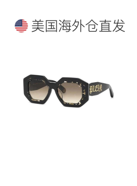 自营Philipp Plein Sunglasses Geometric Full Rim, Black Frame