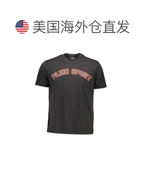 自营Plein Sport Cotton Men Men's T-Shirt - black 美国奥莱直