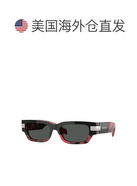 自营 Versace Men's 53mm Black Sunglasses - top black red hav