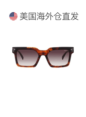 自营Tumi灰色渐变方形男士太阳镜STU511 0BRO 55 - multi 美国奥