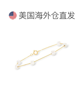 自营Ross-Simons 5-5.5mm Cultured Pearl Station Bracelet in 1