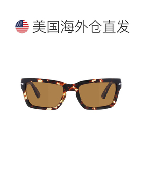自营Persol Brown Rectangular Men's Sunglasses PO3363S 985/33