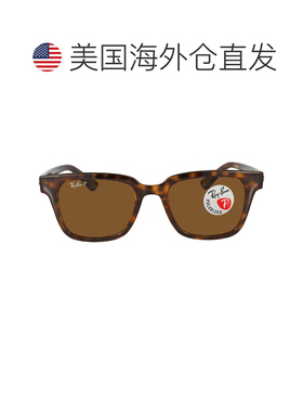 自营ray-banRay Ban Brown Polarized Square Unisex Sunglasses
