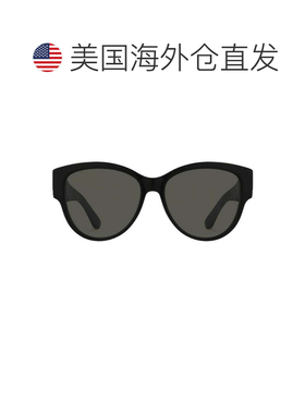 自营saint laurent黑色SL M3 Monogram回收醋酸纤维圆形太阳镜-黑