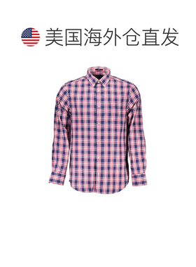 自营Gant Cotton Men's Men's Shirt - blue 美国奥莱直发