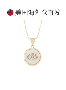 自营Adornia 珍珠母邪恶之眼吊坠项链 金 - 白色 美国奥莱直发
