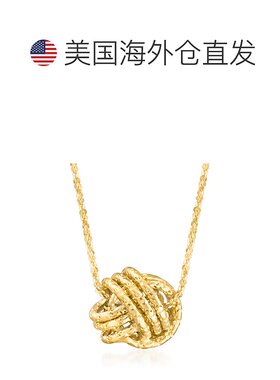 自营 Ross-Simons Italian 14kt Yellow Gold Textured Love Knot