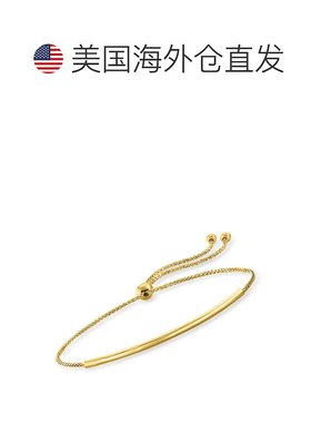 自营 Ross-Simons 14kt 黄金圆条 Bolo 手链 - 黄色 美国奥莱直发