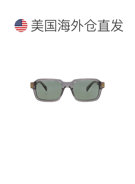 自营dunhill方形镜框回收醋酸纤维太阳眼镜-灰色绿色 美国奥莱直