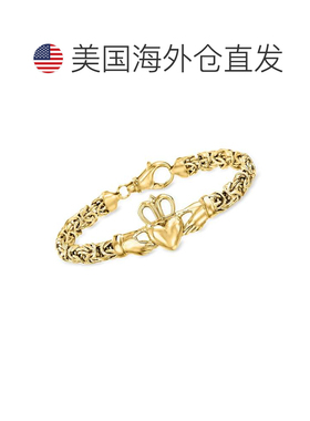 自营ross-simonsRoss Simons 18K金镀银克拉达之上的拜占庭手镯-7