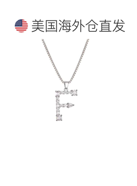 自营adornia镀银混合石水晶初始项链-Silver-f 美国奥莱直发