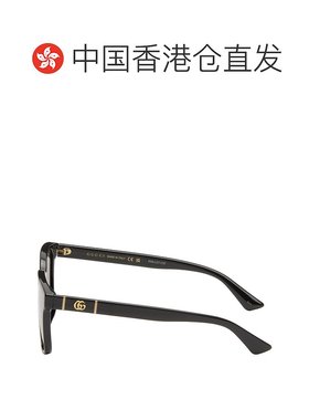 1h可退 香港直邮潮奢 Gucci 古驰 女士 黑色 Lines Thin 太阳镜 G