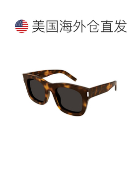 自营saint laurent圣罗兰太阳镜矩形全边框，黑色镜框和黑色镜片S