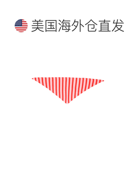 自营paul smith三角条纹羊羔毛围巾-红色 美国奥莱直发