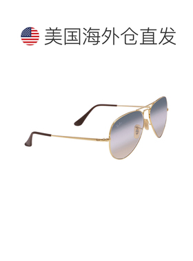 自营ray-banRay Ban透明渐变蓝色飞行员男女通用太阳镜RB3689 001