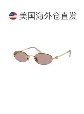 自营miu miuMUA54S 5AK20I金色/浅紫色棕色-金色 美国奥莱直发