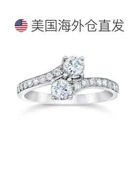 自营pompeii31CT 2 Stone Forever Us Lab Created 钻石订婚戒指