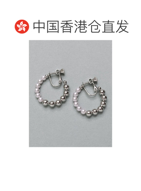 自营 Re:EDIT 女士 珍珠金属球组合圆环耳环 140326