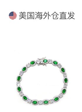 自营 savvy cie jewelsSS 白色 CZ 手链 - 绿色 美国奥莱直发