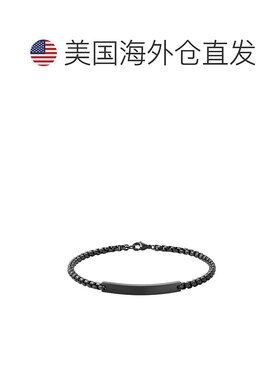自营adorniaTarnish Resistant Blackened Silver ID Bracelet -
