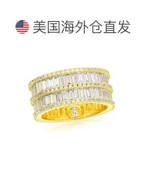 自营Suzy Levian Yellow Sterling Silver Cubic Zirconia Double