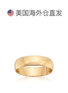 自营 Ross-Simons 男士 6 毫米 14 克拉黄金结婚戒指 - 黄色 美国