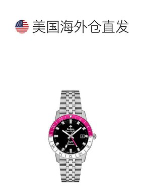 自营Zodiac Men's Super Sea Wolf GMT Automatic, Stainless Ste
