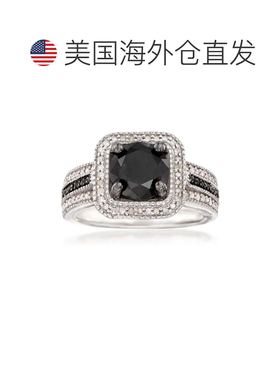 自营925 纯银 Ross-Simons 黑白钻石戒指 - 白色 美国奥莱直发