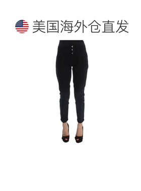 自营Costume National Cotton Cropped Women's Jeans - black 美