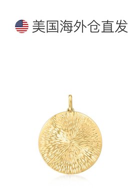 自营 Ross-Simons 意大利 14kt 黄金森伯斯特勋章吊坠 - 黄色 美