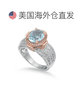自营Suzy Levian 两色纯银 5.56 TCW 蓝色托帕石戒指 - 蓝色 美国