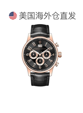 自营Christian Van Sant Men's Heritage Black Round 42mm - bla