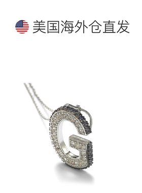 自营 Suzy Levian 纯银蓝宝石和钻石装饰字母吊坠 - 蓝色 美国奥