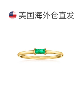 自营 RS Pure by Ross-Simons 14kt 黄金祖母绿戒指 - 绿色 美国