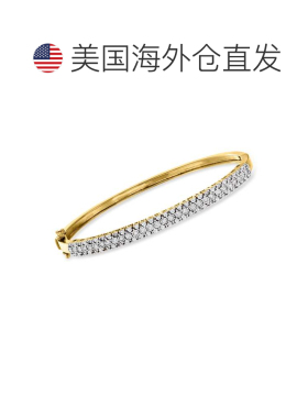 自营Ross-Simons 18kt 金钻石手镯手链 7 英寸 美国奥莱直发