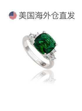 自营Suzy Levian Sterling Silver Red Cubic Zirconia Engagemen