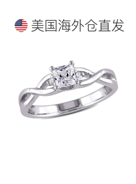 自营Mimi & Max Princess Cut Created White Sapphire and Diamo