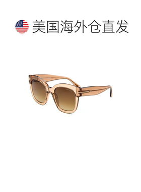 自营Tom Ford女士FT0613 52mm太阳镜-闪亮浅棕色 美国奥莱直发