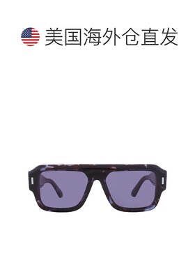 自营Calvin Klein Dark Blue Rectangular Unisex Sunglasses CK2