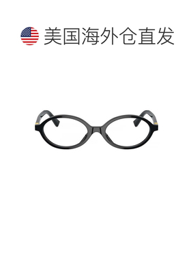 自营miu miu黑色方面醋酸垂直徽标椭圆形太阳镜-灰色 美国奥莱直